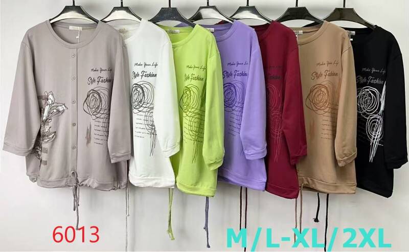 Bluzki damskie Roz M/L-XL-2XL, Mix Kolor Paczka 12 szt